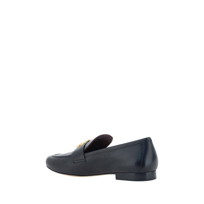 Tory Burch Black Calf Leather Bos Taurus Slip-On Loafers Tory Burch