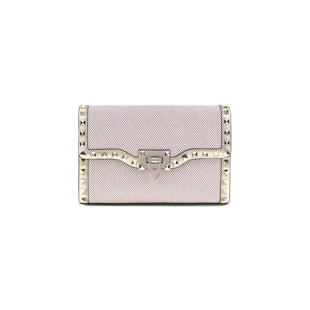 Valentino Garavani Small canvas Rockstud Shoulder Bag VA7W2B0181RIZCNABB