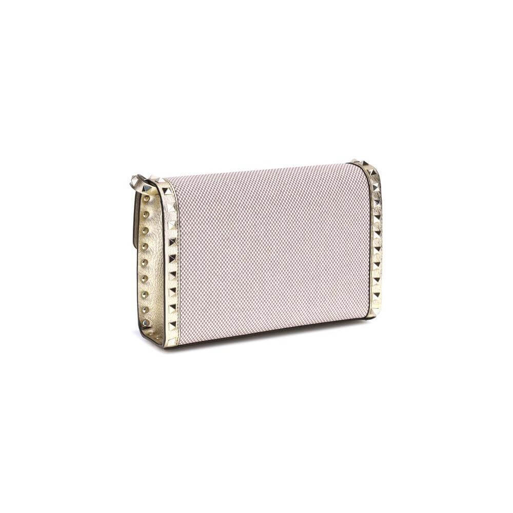 Valentino Garavani Small canvas Rockstud Shoulder Bag VA7W2B0181RIZCNABB