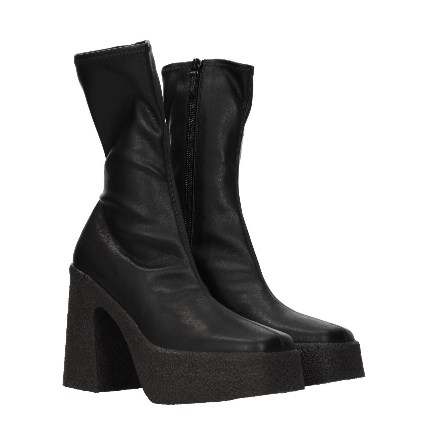 Stella McCartney Black Leather Ankle Boots
