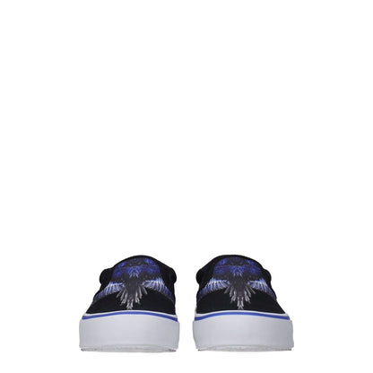 Marcelo Burlon Black Fabric Slip-On Loafers Marcelo Burlon