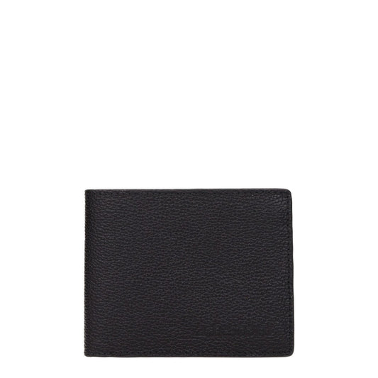 Testoni Black Leather Wallet