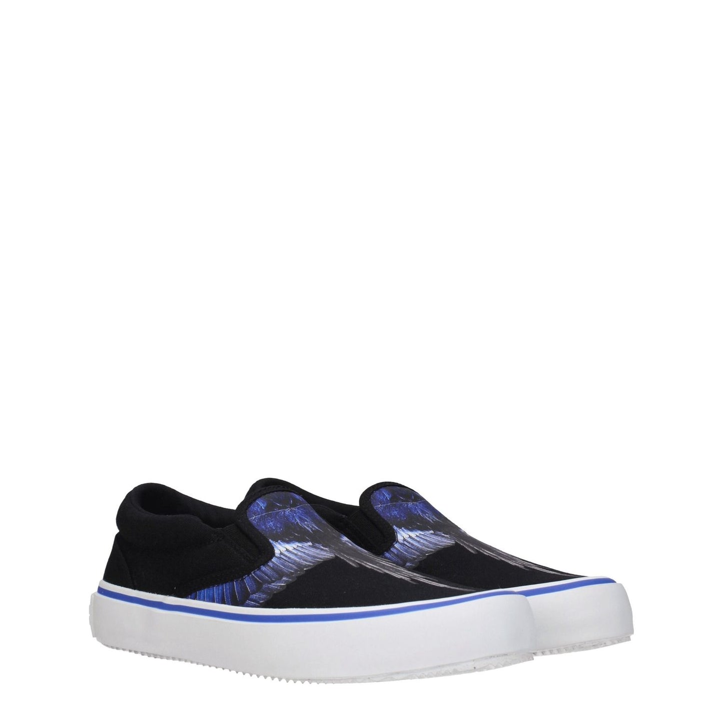 Marcelo Burlon Black Fabric Slip-On Loafers Marcelo Burlon