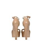 Stuart Weitzman Beige Leather Platforms