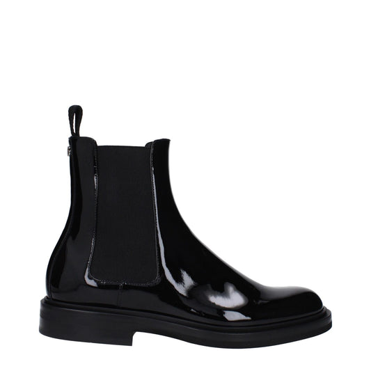 Dolce & Gabbana Black Leather Ankle Boots