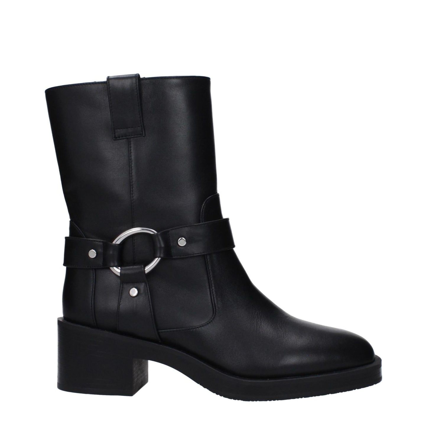 Stuart Weitzman Black Leather Ankle Boots