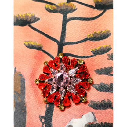 Dolce & Gabbana Multicolor Crystal Embellished A-line Mini Dress Dolce & Gabbana