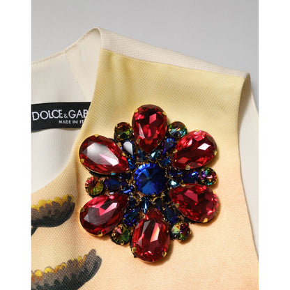 Dolce & Gabbana Multicolor Crystal Embellished A-line Mini Dress Dolce & Gabbana