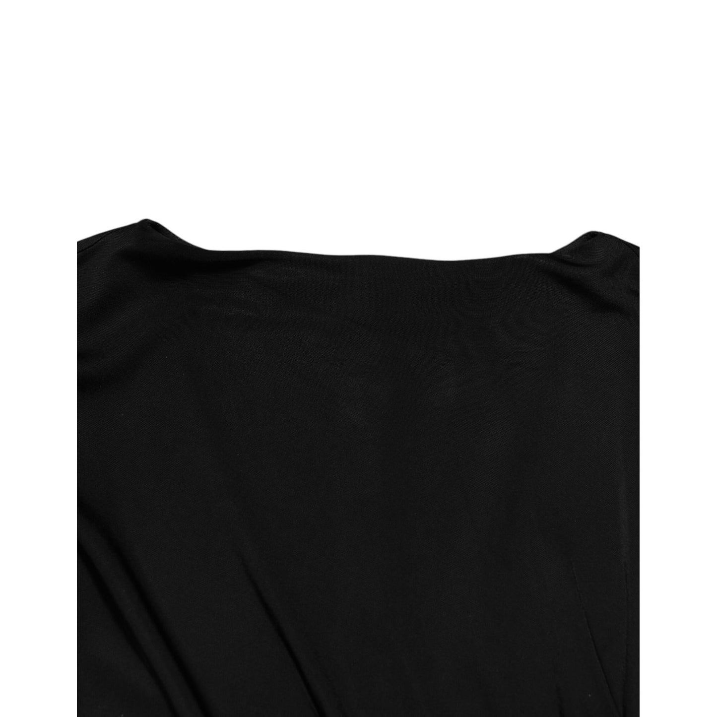 Roberto Cavalli Black Bodycon Short Sleeves Dress Roberto Cavalli