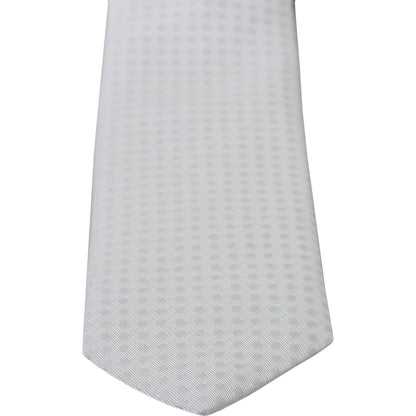 Dolce & Gabbana White Patterned Classic Mens Slim Necktie Tie 1728,67345645728,Accessories,Dolce & Gabbana,Material: 66% Nylon 34% Silk,Men,Men - Accessories,New with tags,Ties & Bowties - Men - Accessories,Ties - Ties and Formal Accessories - Accessories