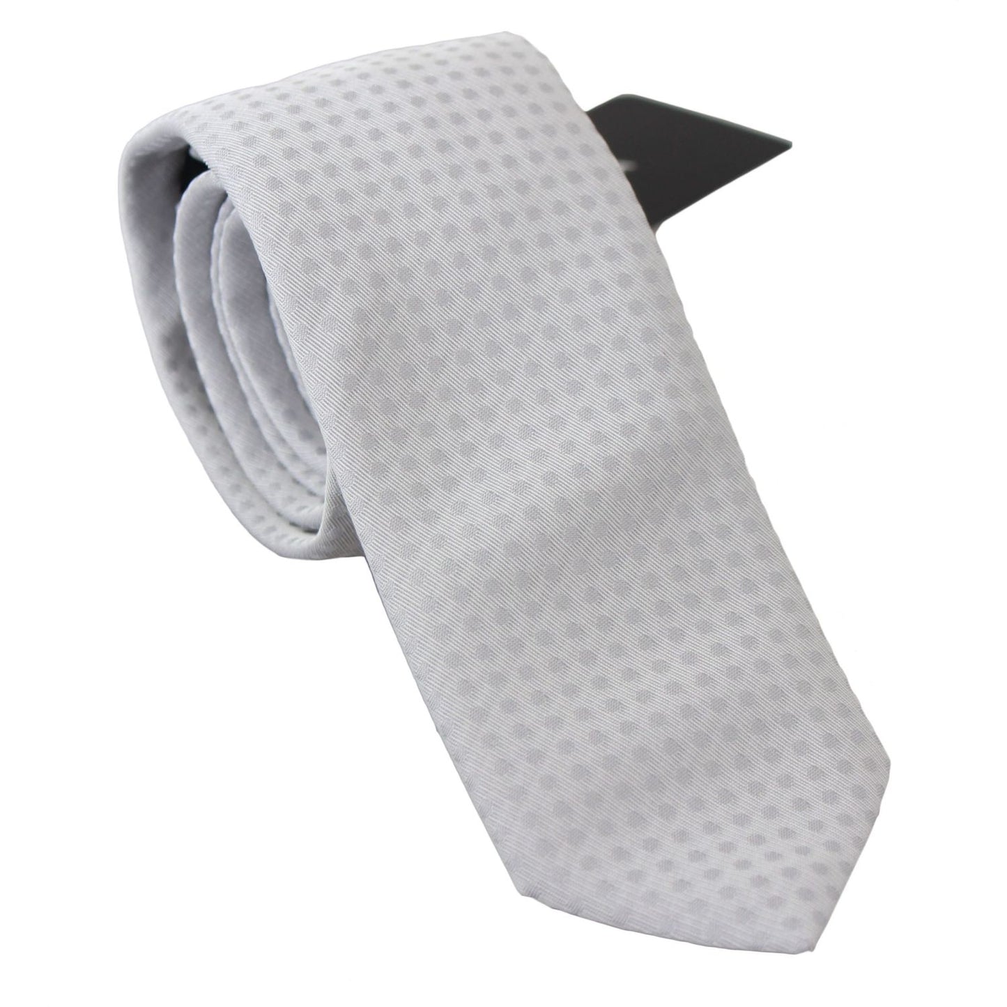 Dolce & Gabbana White Patterned Classic Mens Slim Necktie Tie 1728,67345645728,Accessories,Dolce & Gabbana,Material: 66% Nylon 34% Silk,Men,Men - Accessories,New with tags,Ties & Bowties - Men - Accessories,Ties - Ties and Formal Accessories - Accessories
