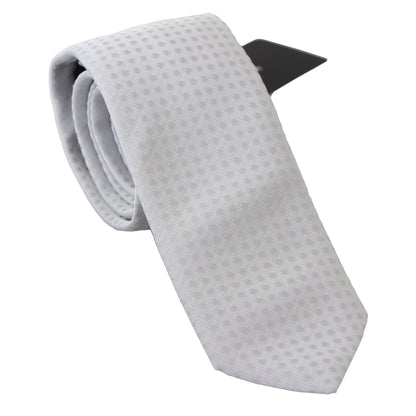 Dolce & Gabbana White Patterned Classic Mens Slim Necktie Tie 1728,67345645728,Accessories,Dolce & Gabbana,Material: 66% Nylon 34% Silk,Men,Men - Accessories,New with tags,Ties & Bowties - Men - Accessories,Ties - Ties and Formal Accessories - Accessories