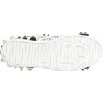 Dolce & Gabbana Black White Studded Low Top Sneakers Shoes MV7609-41