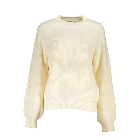 Desigual Bianco Poliestere Women Sweater Turtleneck