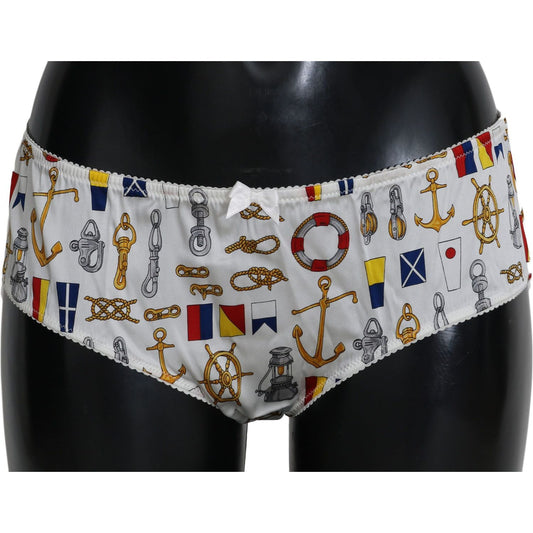 Dolce & Gabbana Underwear Sailor Print Silk Bottoms Dolce & Gabbana