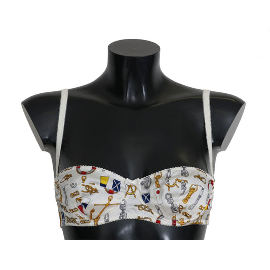 Dolce & Gabbana White Balconcino Sailor Print Underwear Dolce & Gabbana