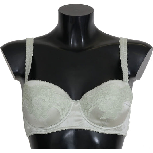 Dolce & Gabbana Elegant Floral Lace Silk Bra Dolce & Gabbana