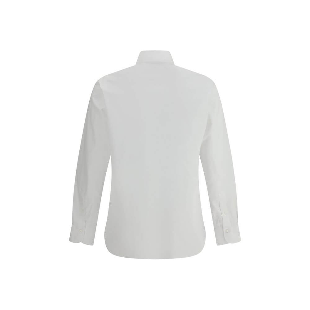 Finamore White Cotton Dress Shirt Finamore