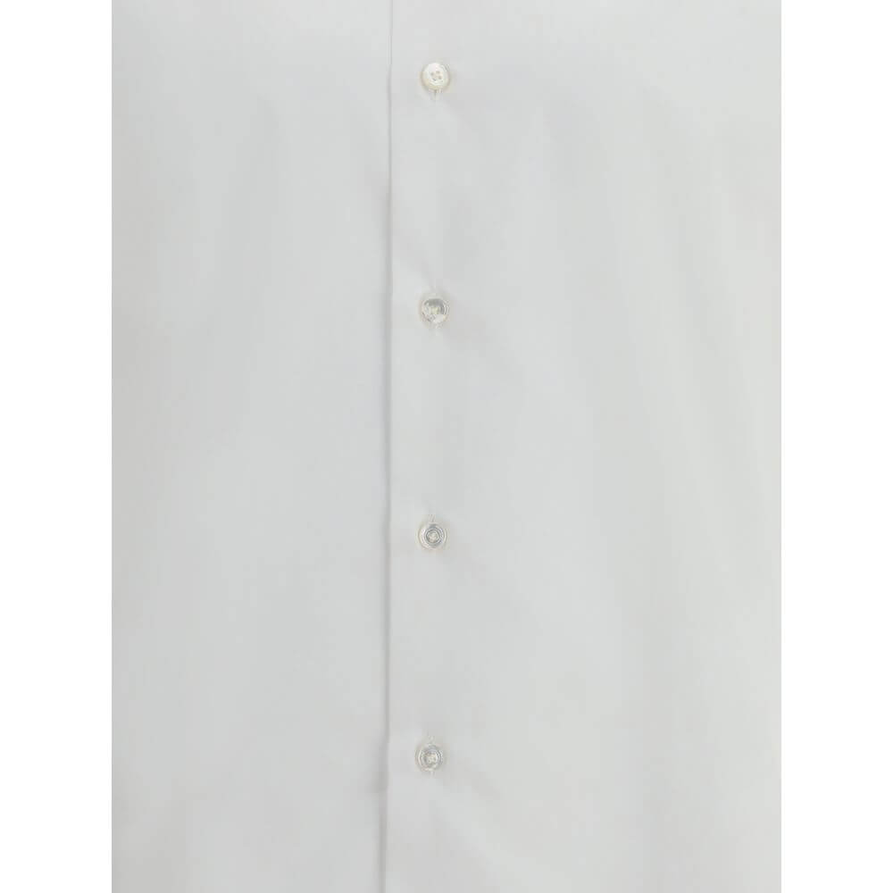 Finamore White Cotton Dress Shirt Finamore