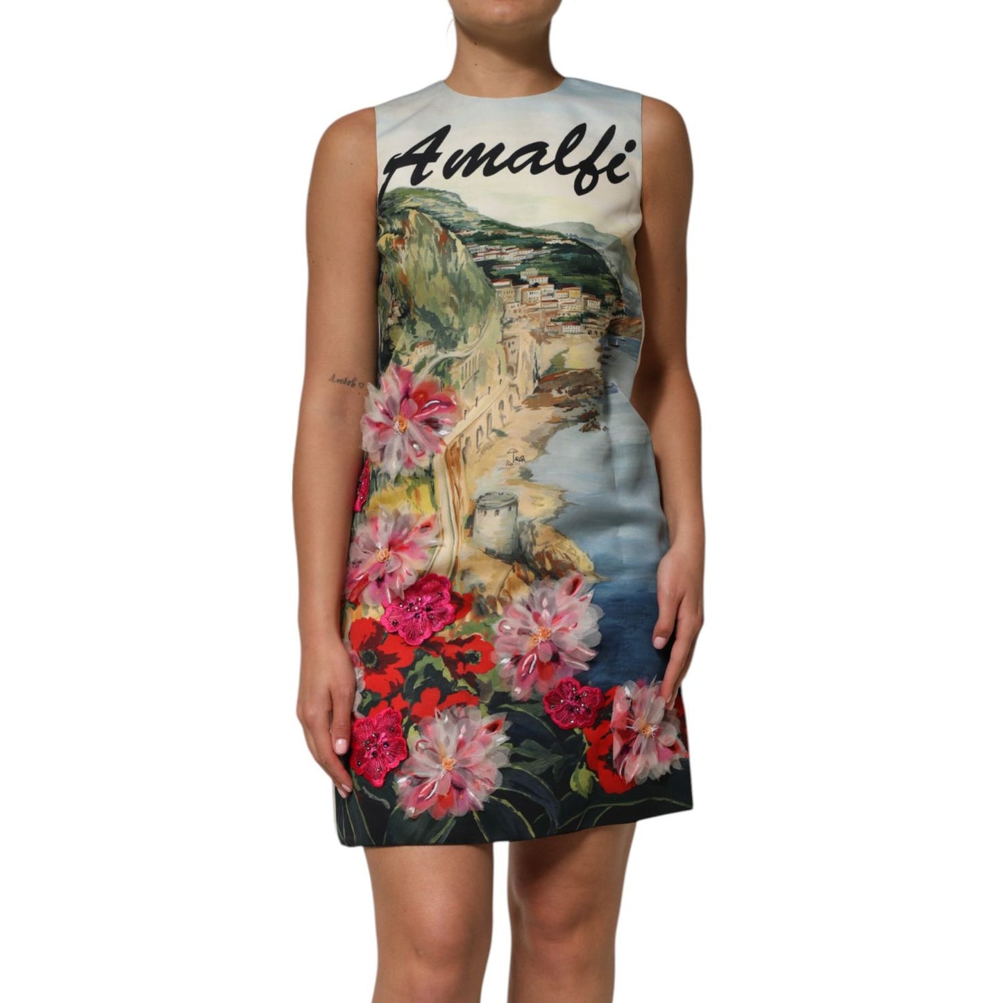 Dolce & Gabbana Multicolor Crystal Embellished Mini Dress Dolce & Gabbana