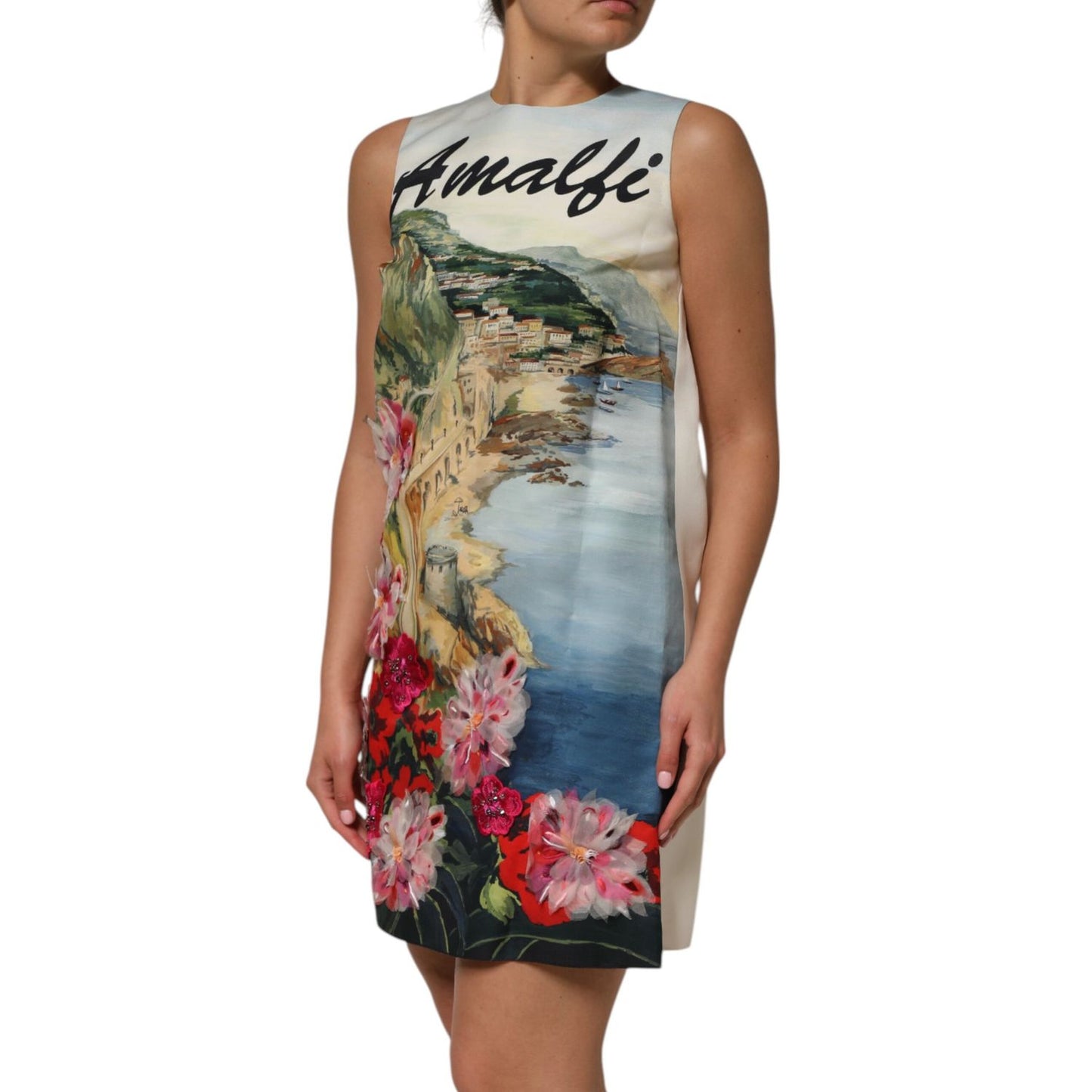 Dolce & Gabbana Multicolor Crystal Embellished Mini Dress Dolce & Gabbana