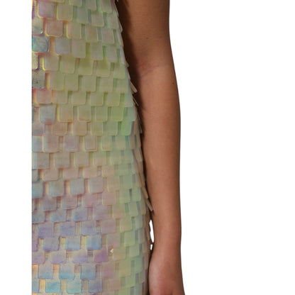 Dolce & Gabbana Multicolor Sequin Holographic Mini Dress Dolce & Gabbana