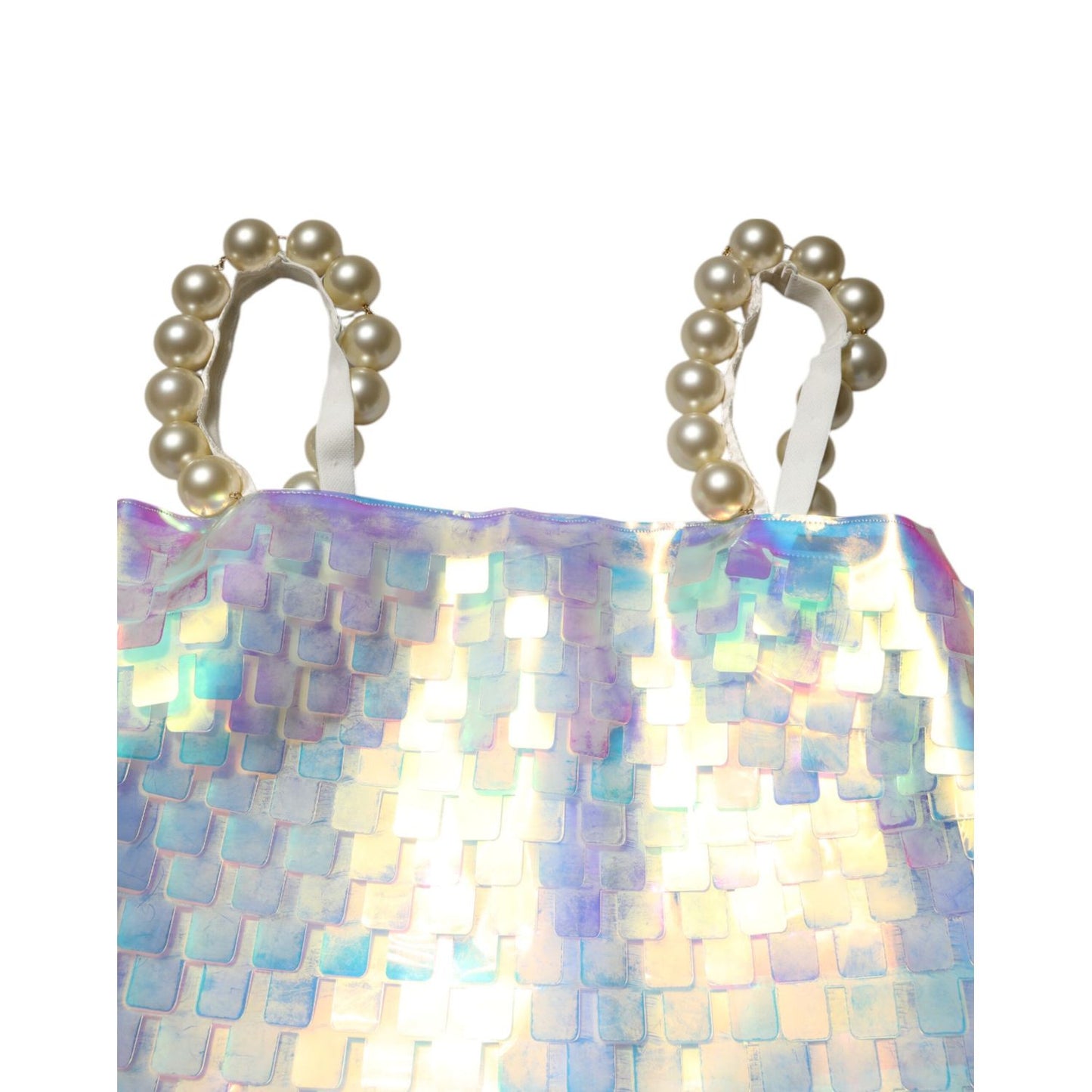 Dolce & Gabbana Multicolor Sequin Holographic Mini Dress Dolce & Gabbana