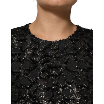 Dolce & Gabbana Black Sequin Bouclé Tweed Sheath Dress Dolce & Gabbana