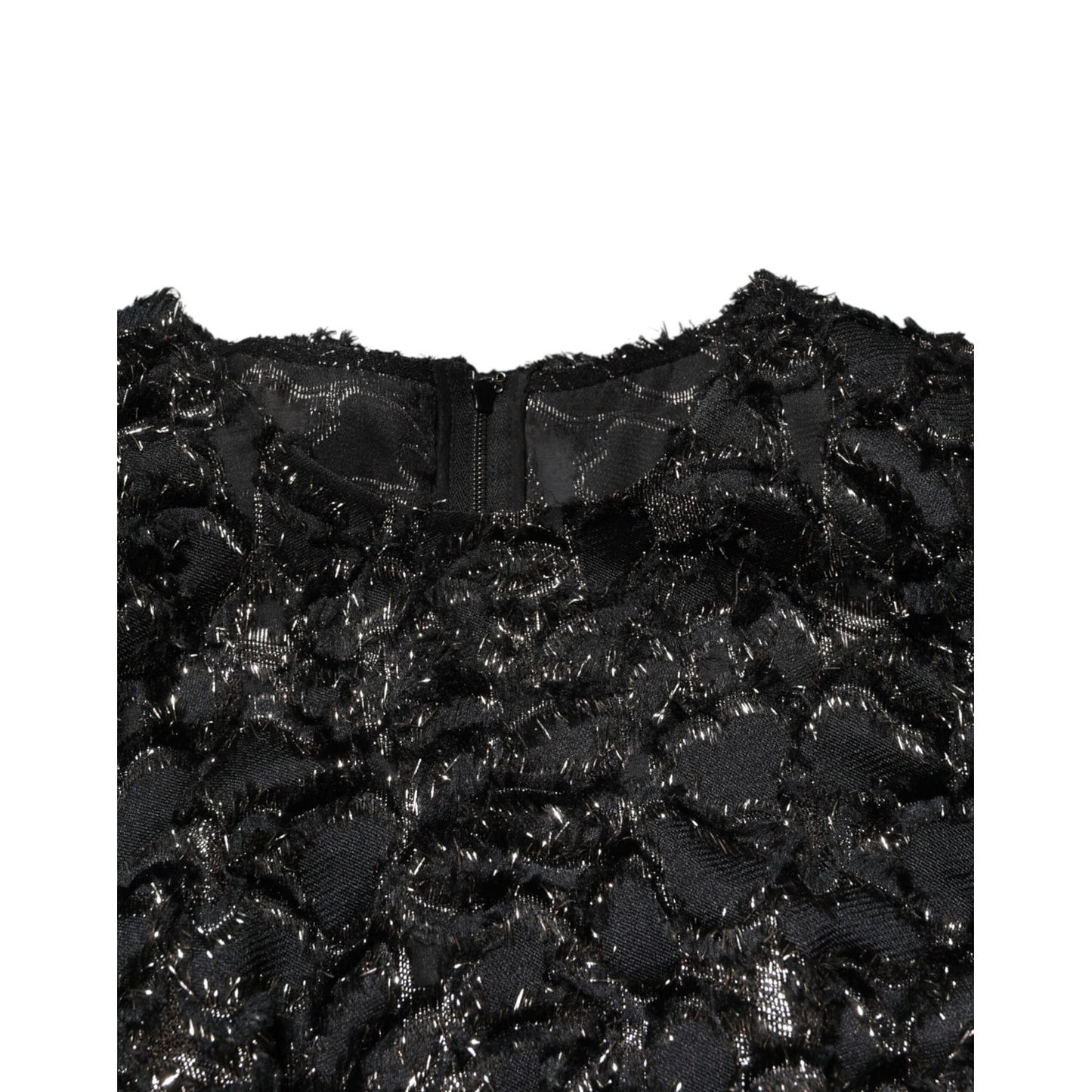 Dolce & Gabbana Black Sequin Bouclé Tweed Sheath Dress Dolce & Gabbana