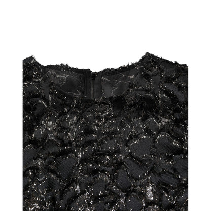 Dolce & Gabbana Black Sequin Bouclé Tweed Sheath Dress Dolce & Gabbana