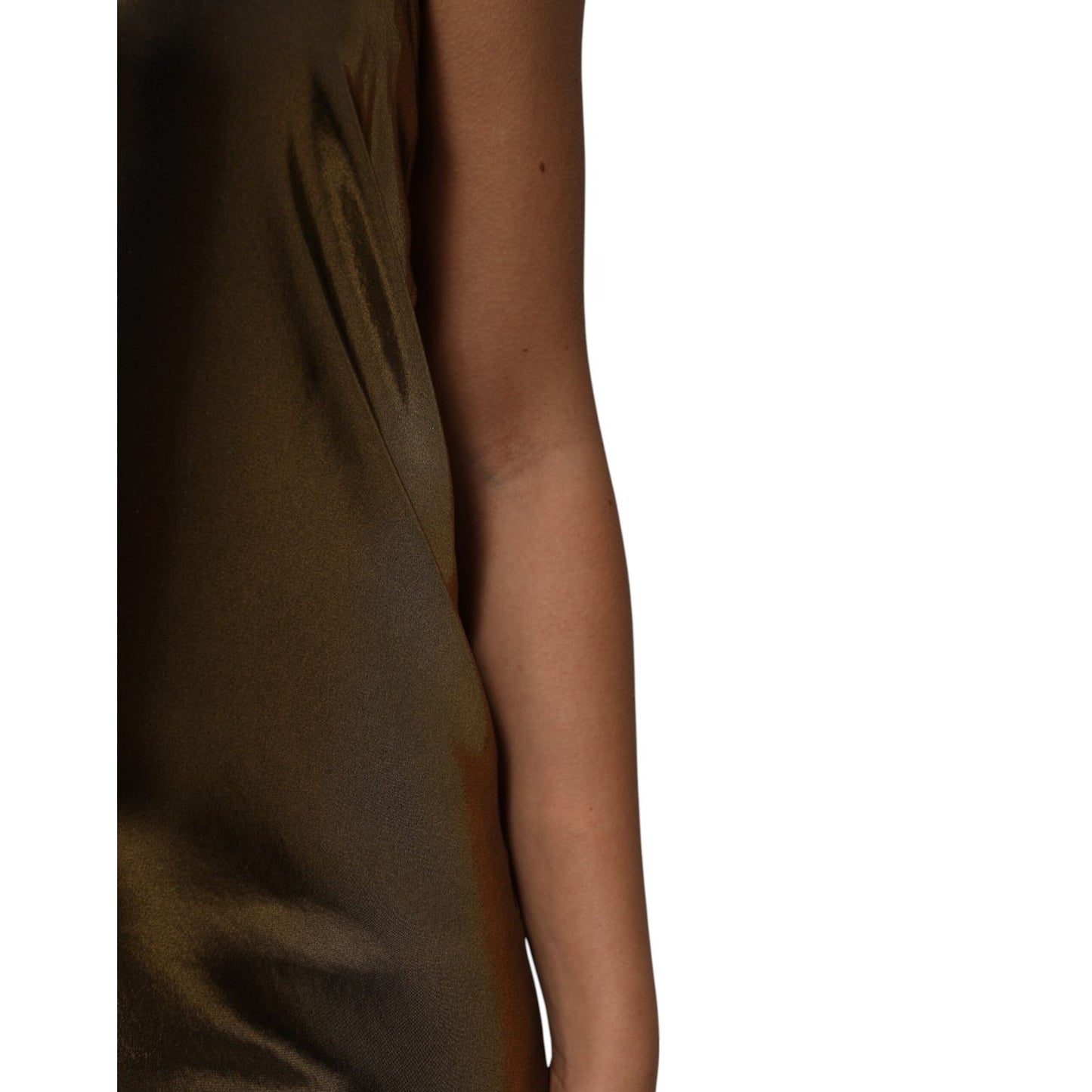 Dolce & Gabbana Metallic Gold Sleeveless A-line Mini Dress Dolce & Gabbana