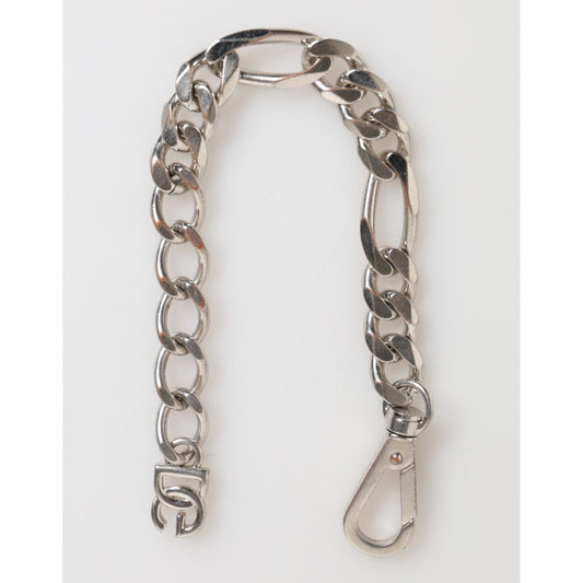 Dolce & Gabbana Silver Tone Brass Chain Lobster Clasp DG Logo Bracelet Dolce & Gabbana