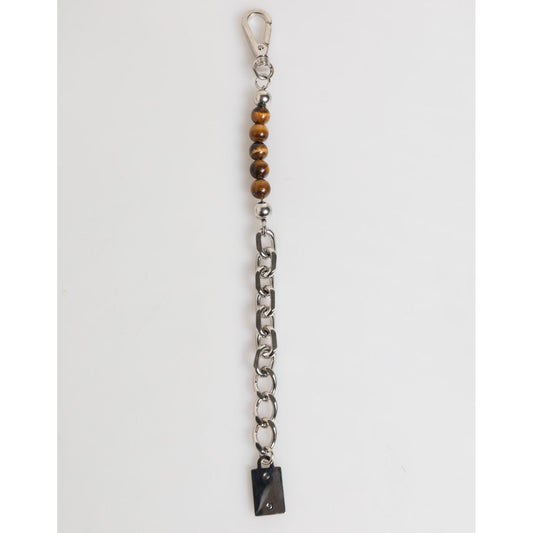 Dolce & Gabbana Silver Chain Brass Beaded Lobster Clasp Logo Men Bracelet Dolce & Gabbana