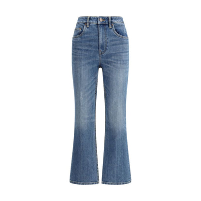Tory Burch Light Blue Cotton Cropped Jeans Tory Burch