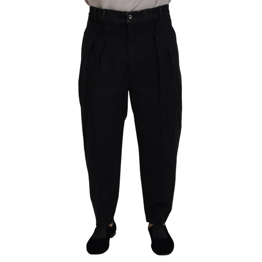 Dolce & Gabbana Black Cotton Stretch Loose Denim Trouser Jeans