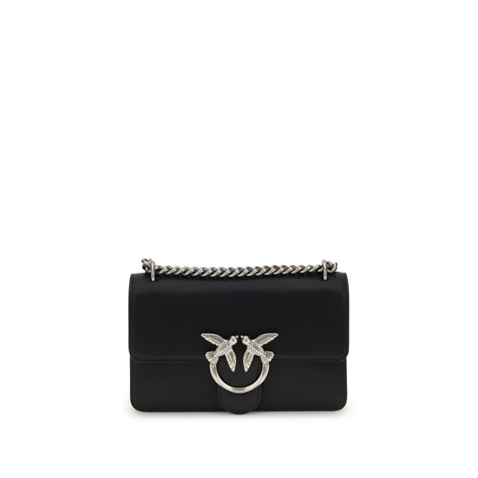 PINKO Black Calf Leather Bos Taurus Shoulder Bag PINKO