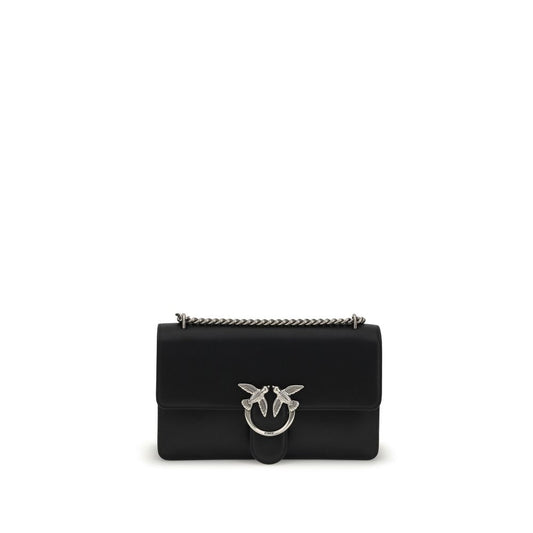 PINKO Black Calf Leather Bos Taurus Shoulder Bag PINKO