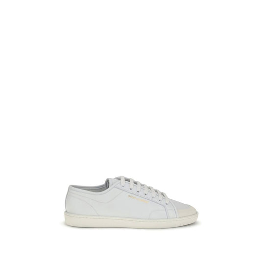 Saint Laurent White Calf Leather Bos Taurus Low Top Sneakers 1728,72470364320,EU39/US6,EU40/US7,EU41.5/US8.5,EU41/US8,EU42.5/US9.5,EU42/US9,EU43.5/US10.5,EU43/US10,EU44/US11,EU45/US12,Low Tops - Sneakers - Shoes,Men,New with tags,Saint Laurent,Shoes,Sneak