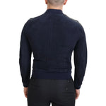 Dolce & Gabbana Dark Blue Suede Lambskin Blouson Jacket JKT3448-44