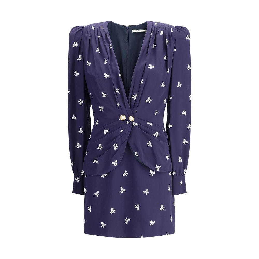 Alessandra Rich Blue Silk Casual Dress