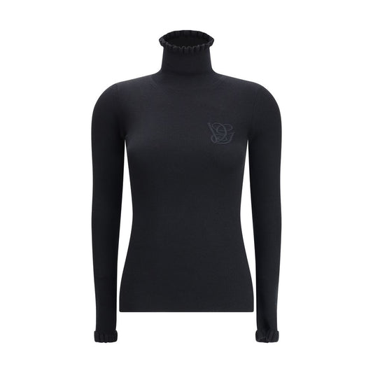 Valentino Black Fleece Wool Sweatshirt