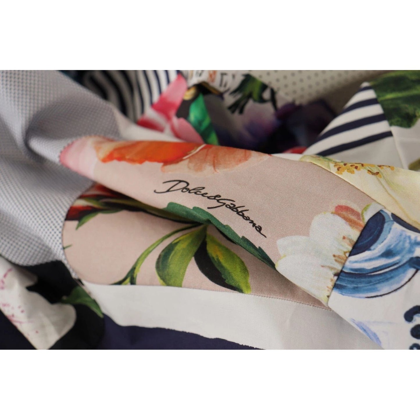 Dolce & Gabbana Multicolor Poplin Floral Mini Flared Dress Dolce & Gabbana