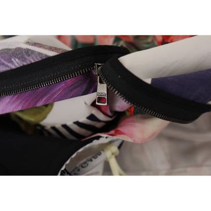 Dolce & Gabbana Multicolor Poplin Floral Mini Flared Dress Dolce & Gabbana