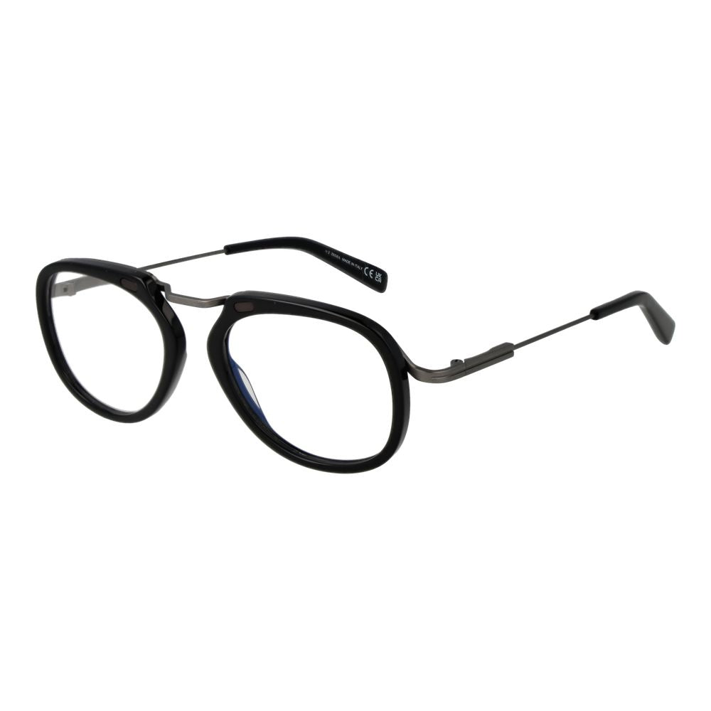 Ermenegildo Zegna Black Metal Glasses (Frames) Ermenegildo Zegna