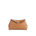 TOTEME T-Lock grained-leather clutch Bag TO-8894818910420