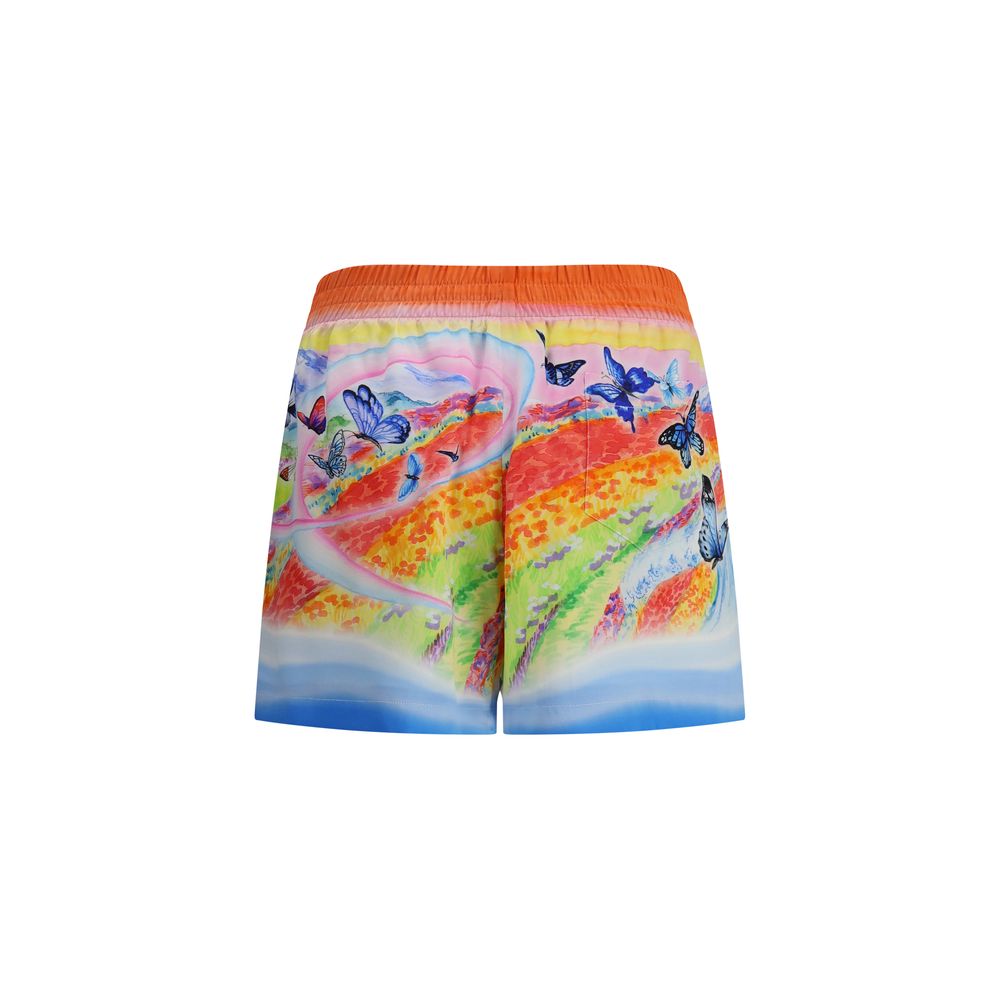 Casablanca Multicolor Silk Bermuda Shorts Casablanca