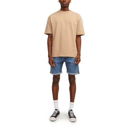 Jack Jones Blue Cotton Bermuda Shorts Jack Jones