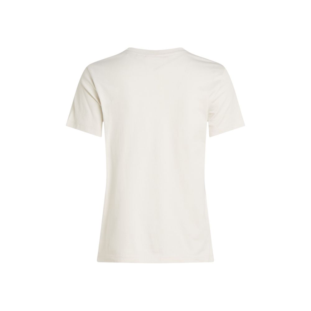 Calvin Klein Jeans Beige Recycled Cotton T-Shirt Calvin Klein Jeans