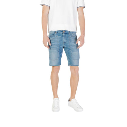 Jeckerson Light Blue Cotton Bermuda Shorts Jeckerson