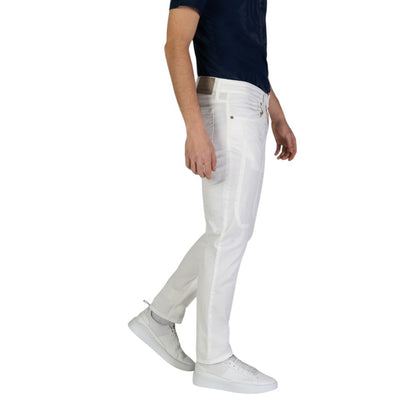 Jeckerson White Cotton Skinny Pants Jeckerson